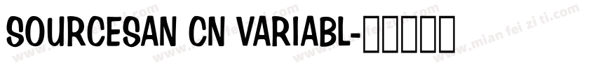 SOURCESAN CN VARIABL字体转换